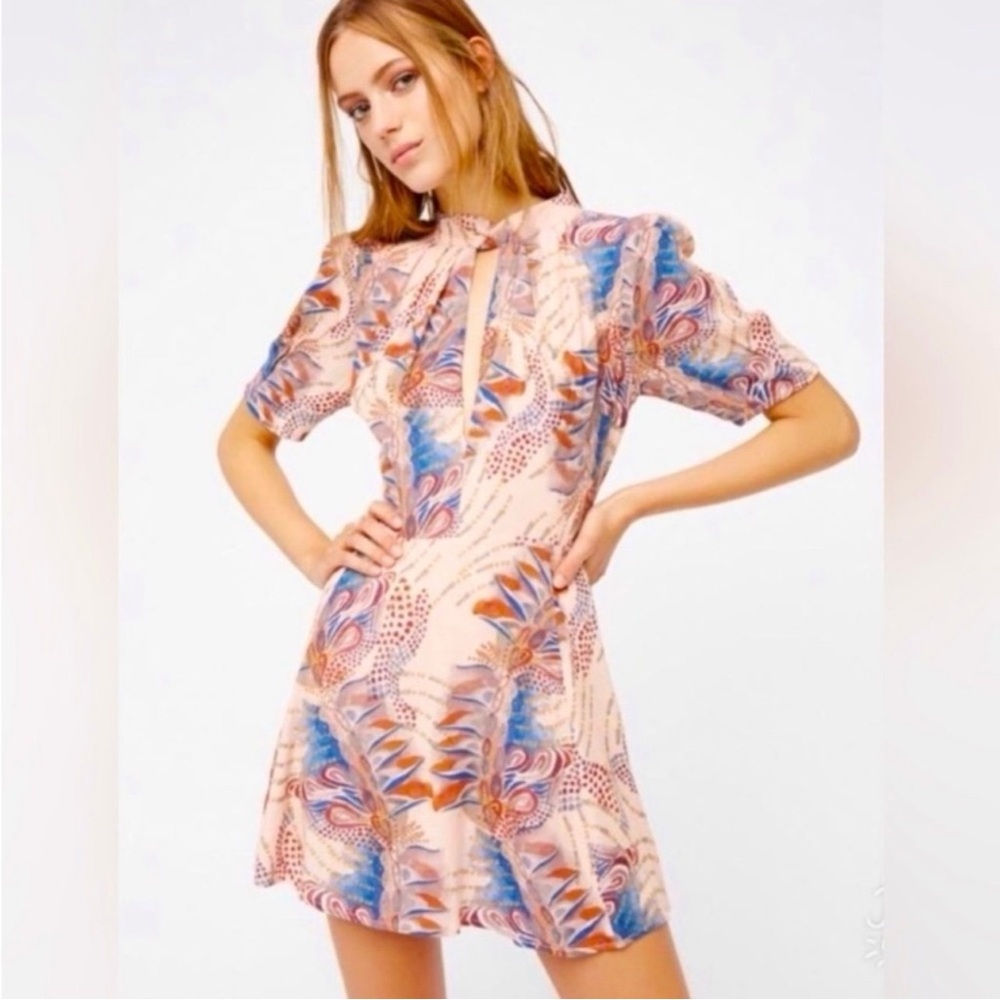 Free People Glasgow Geo Mini Dress